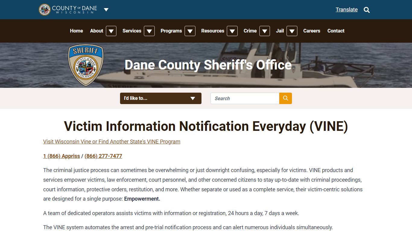 VINE | Dane County Sheriff's Office